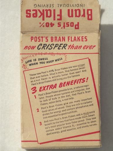 photo of Early vintage Post's cereal boxes, mini box Post Toasties, Grape-Nut Flakes #4