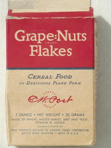 photo of Early vintage Post's cereal boxes, mini box Post Toasties, Grape-Nut Flakes #7