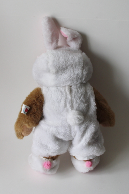 photo of Easter bunny bear Tender Heart Treasures joined teddy w/ costume, hat w/ ears, fuzzy slippers #5