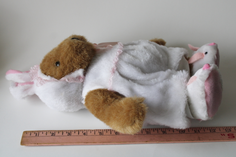 photo of Easter bunny bear Tender Heart Treasures joined teddy w/ costume, hat w/ ears, fuzzy slippers #6