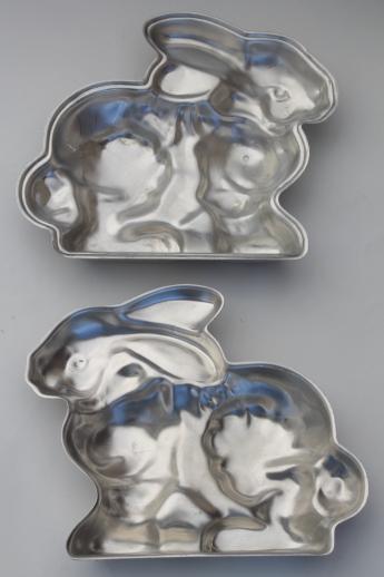 photo of Easter bunny cake pan, two part mold for standing rabbit cake or chocolate bunny #2