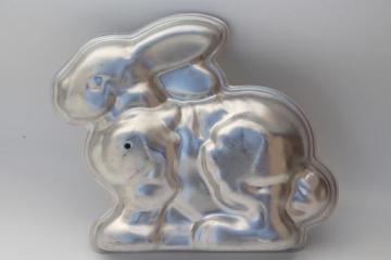 catalog photo of Easter bunny cake pan, two part mold for standing rabbit cake or chocolate bunny