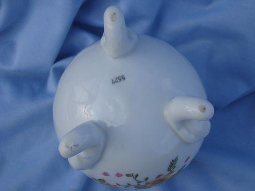 photo of Easter egg vase w/ hand-painted flowers, vintage Japan china - Lefton? #3