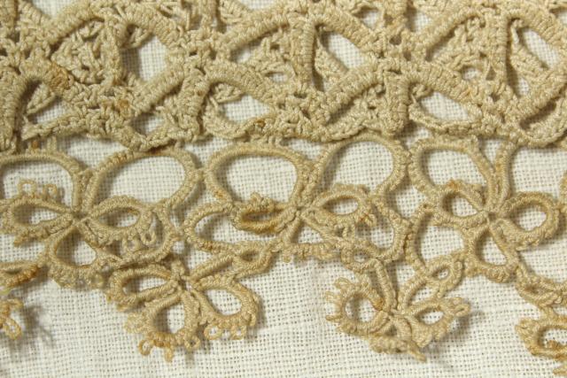 photo of Edwardian vintage ladies purse, antique tatted lace hand bag, handmade lace tatting #8