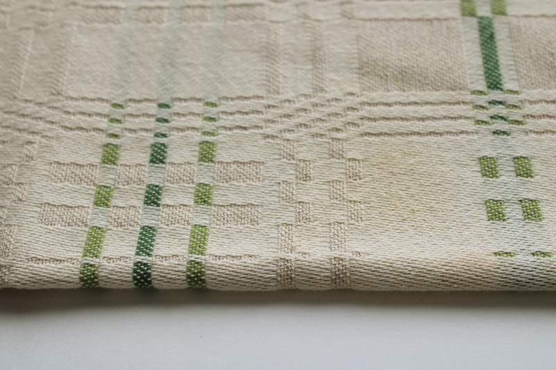 photo of Ekelund Sweden woven cotton linen tablecloth, natural unbleached color vintage cottage farmhouse style  #3