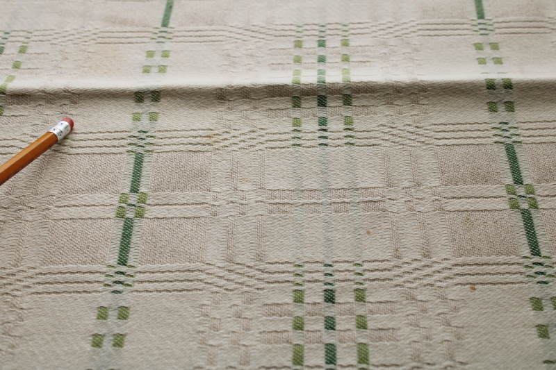 photo of Ekelund Sweden woven cotton linen tablecloth, natural unbleached color vintage cottage farmhouse style  #6