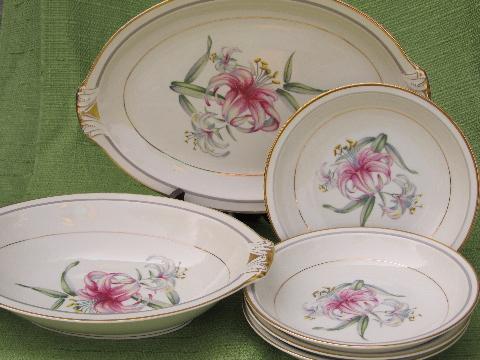 photo of Elizabeth pink lily pattern Meito-Japan china, vintage Harmony House #1