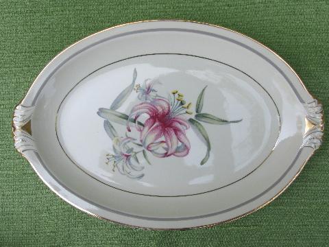 photo of Elizabeth pink lily pattern Meito-Japan china, vintage Harmony House #2