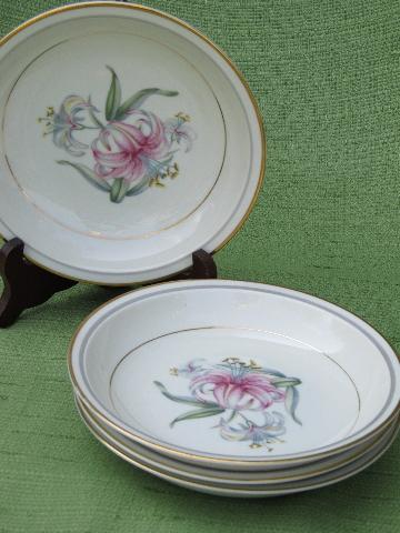 photo of Elizabeth pink lily pattern Meito-Japan china, vintage Harmony House #4