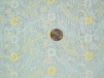 photo of Embroidered cotton eyelet fabric #1