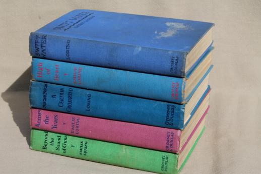 photo of Emilie Loring lot of 25 books, 20s, 30s, 40s romance novels in nice old bindings #2