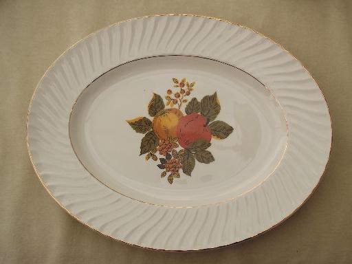 photo of English Harvest Wedgwood china, vintage dinnerware set for 10 #8