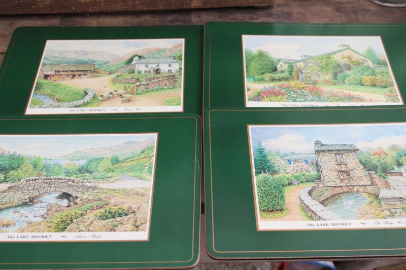 photo of English Lake district scenes, vintage Pimpernel cork backed board placemats #9