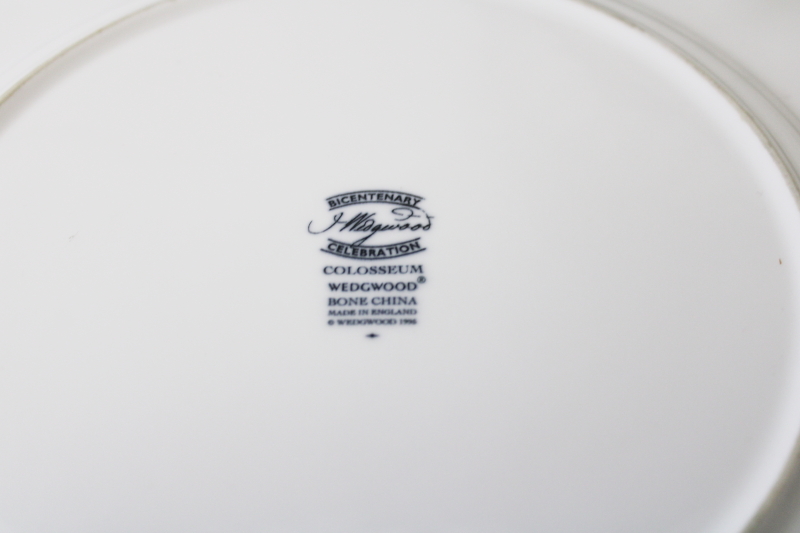 photo of English Wedgwood Colosseum pattern dinner plates set of 6 pure white china whiteware #4