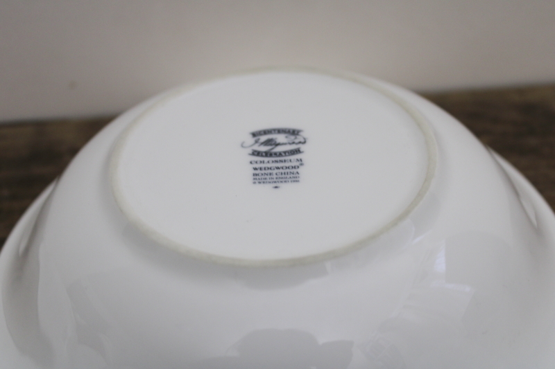 photo of English Wedgwood Colosseum pattern pure 	white china cereal or oatmeal bowls set of 6 #6