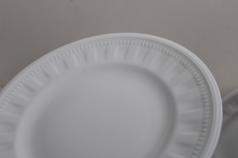 photo of English Wedgwood Colosseum pattern salad plates set of 6 pure white china whiteware #3