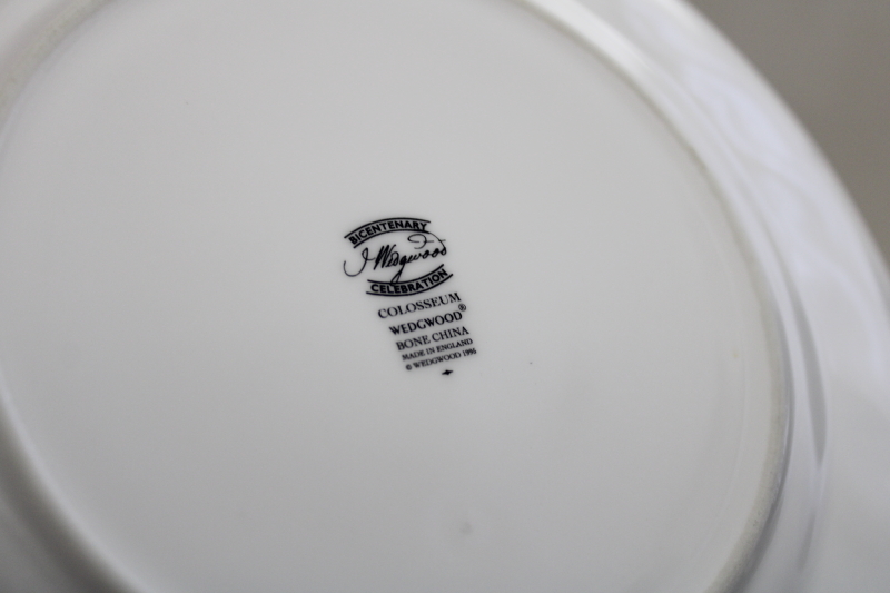 photo of English Wedgwood Colosseum pattern salad plates set of 6 pure white china whiteware #4