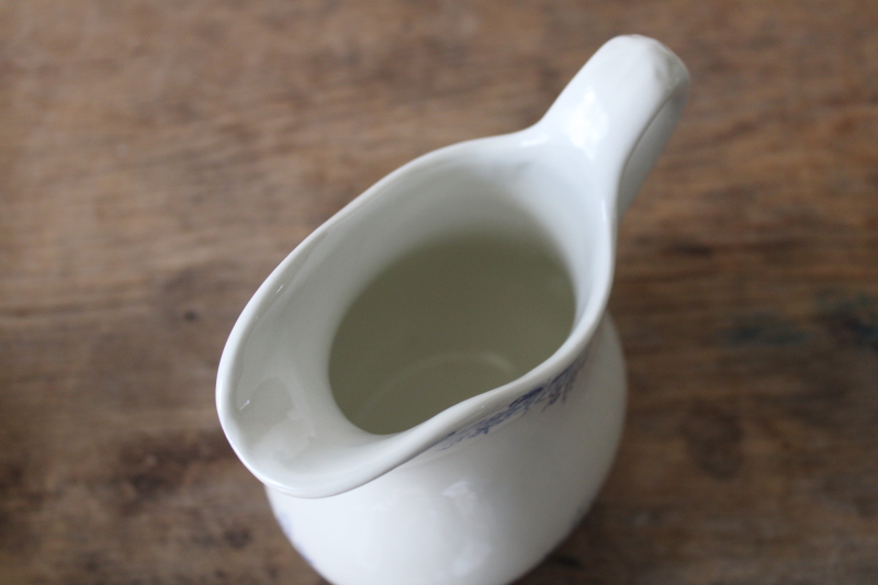 photo of English ironstone china pitcher, creamer or milk jug 20th century vintage Royal Crownford Victoriana  #5