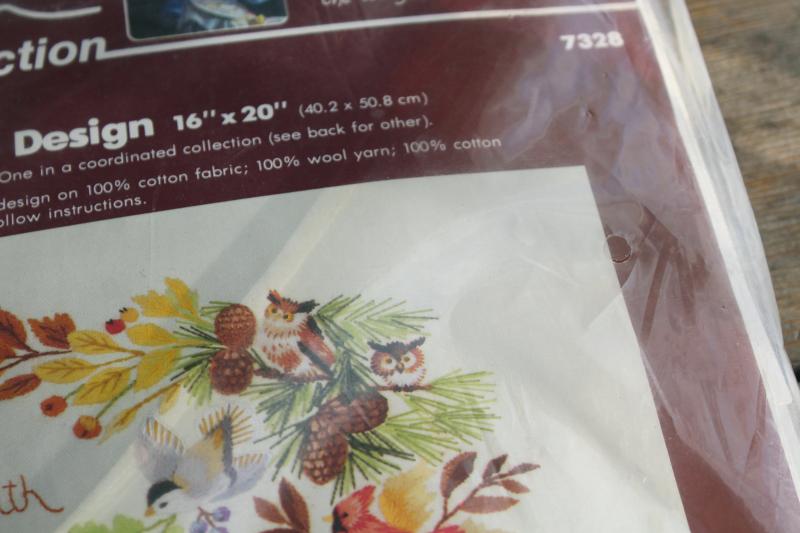 photo of Erica Wilson crewel work embroidery kit, Earth has Music - early 80s vintage #6