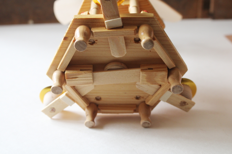 photo of Erzgebirge style German wood Christmas candle spinner carousel pyramid, new in box vintage #10