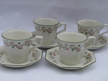 catalog photo of Eternal Beau vintage Johnson Brothers - England china cups & saucers