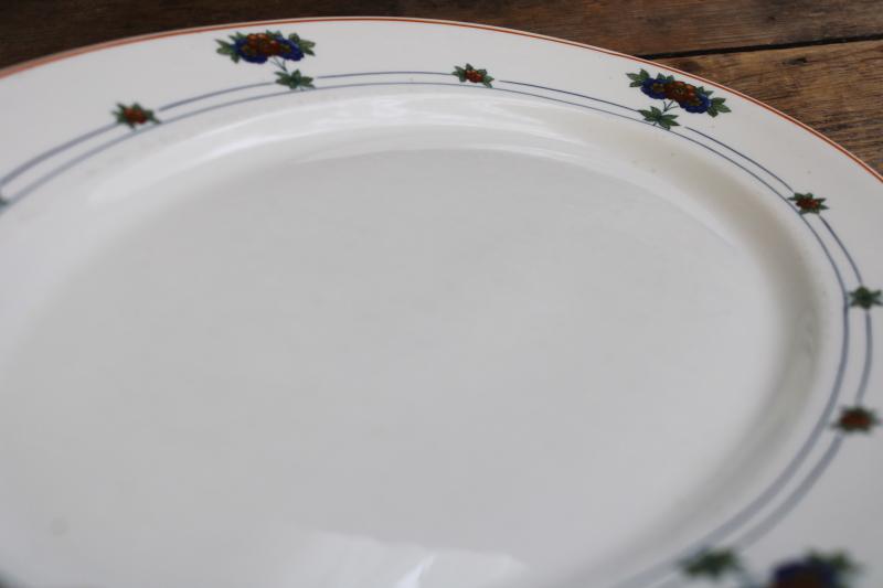 photo of Evanston Golf Club vintage restaurant china, Canterbury Syracuse OP Co oval plate  #3