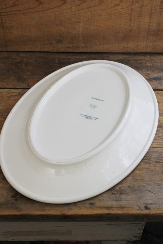 photo of Evanston Golf Club vintage restaurant china, Canterbury Syracuse OP Co oval plate  #4