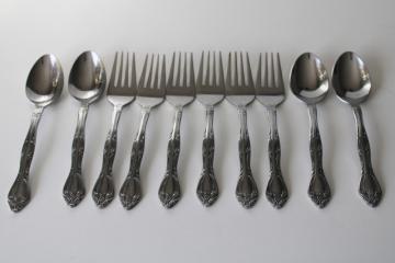 Everbrite Deluxe stainless salad forks & teaspoons, 70s or 80s vintage Korea 