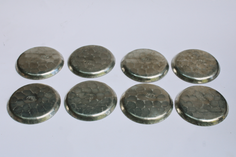 photo of Everlast forged aluminum coasters set, dogwood floral vintage wrought aluminum #5