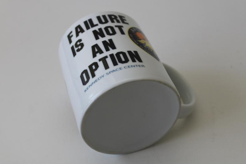 photo of Failure Is Not An Option Apollo XIII lucky 13 coffee mug Kennedy Space Center #3