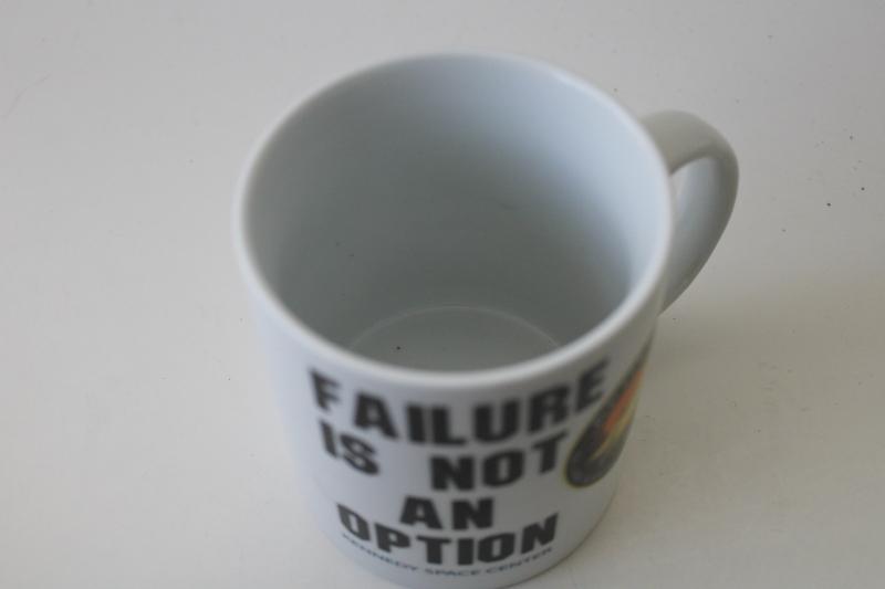 photo of Failure Is Not An Option Apollo XIII lucky 13 coffee mug Kennedy Space Center #4