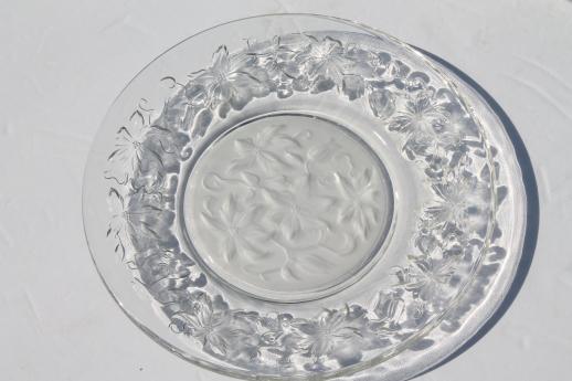 photo of Fantasia Princess House crystal, unused set of 4 glass luncheon plates #5
