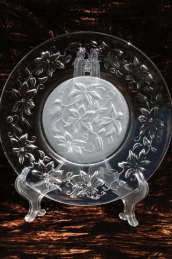 photo of Fantasia Princess House crystal, unused set of 8 glass luncheon plates  #4