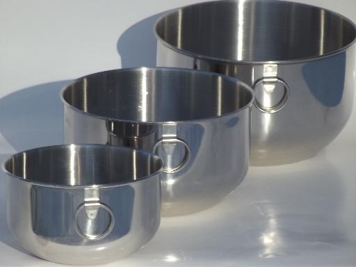 photo of Farberware stainless steel mixing bowls, ring handles nesting bowl se #2