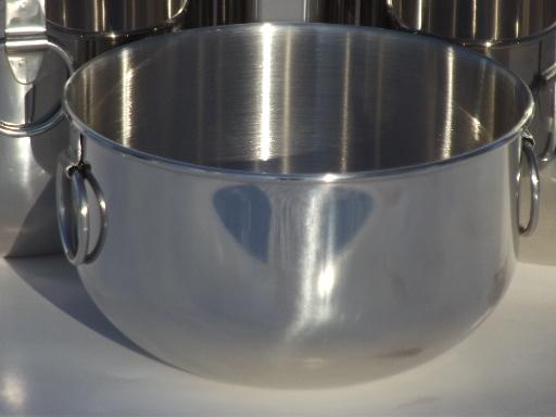 photo of Farberware stainless steel mixing bowls, ring handles nesting bowl se #4