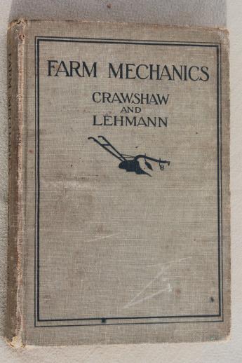 photo of Farm Mechanics, vintage 1922 farming textbook, tools, blacksmithing, equipment #1