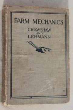 catalog photo of Farm Mechanics, vintage 1922 farming textbook, tools, blacksmithing, equipment