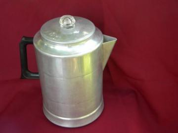 catalog photo of Farmhouse vintage 20 cup Comet aluminum coffee pot percolator