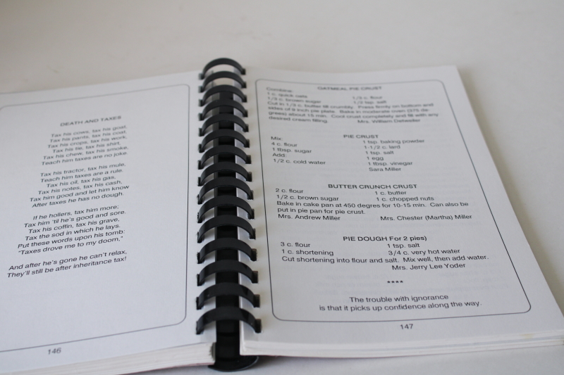 photo of Favorite Recipes Wisconsin Amish cookbook, baking pies cake doughnuts bread, hearty everyday food  #6