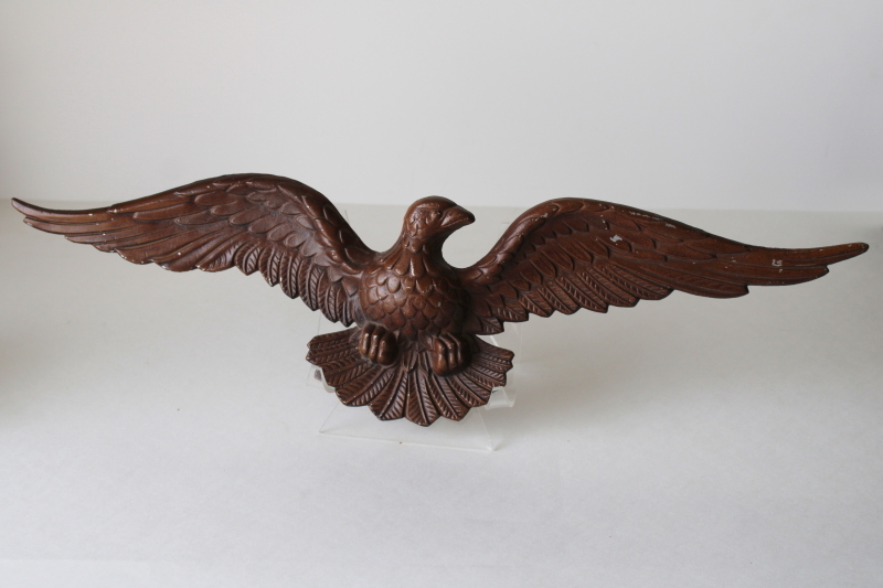 photo of Federal eagle vintage Americana cast metal wall art plaque, patriotic decor  #1