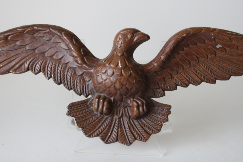 photo of Federal eagle vintage Americana cast metal wall art plaque, patriotic decor #2