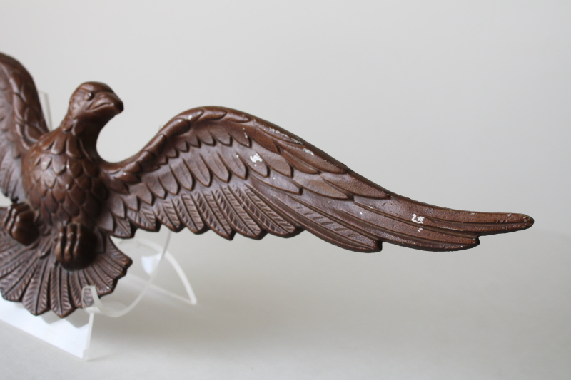 photo of Federal eagle vintage Americana cast metal wall art plaque, patriotic decor #3
