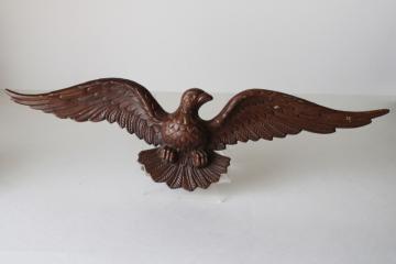Federal eagle vintage Americana cast metal wall art plaque, patriotic decor 