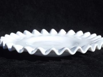 catalog photo of Fenton hobnail milk glass under plate, jam dish or mayo bowl underplate