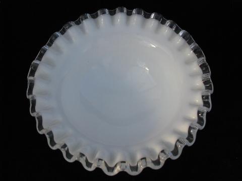 photo of Fenton silver crest, vintage glass candy dish or flower bowl #2