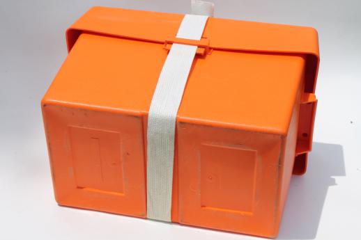 photo of Fenwick 100 battery box in safety orange, sportsmans marine battery box for  trolling motor or rv #4