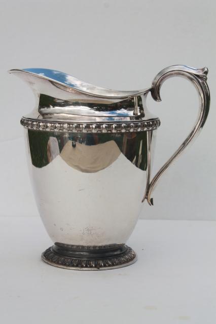 photo of Fenwick pattern silverplate pitcher,vintage Rogers / International Silver #2