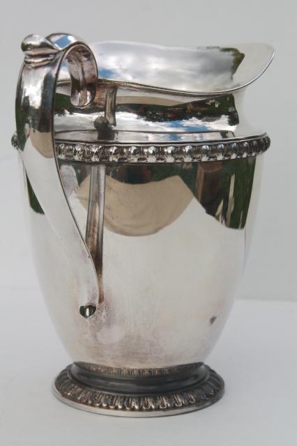 photo of Fenwick pattern silverplate pitcher,vintage Rogers / International Silver #3