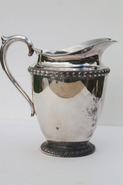 photo of Fenwick pattern silverplate pitcher,vintage Rogers / International Silver #4