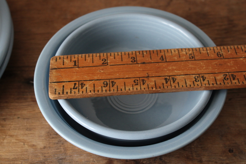 photo of Fiesta periwinkle blue dinnerware, set for two dinner plates bowls cups 1990s vintage Homer Laughlin  #2